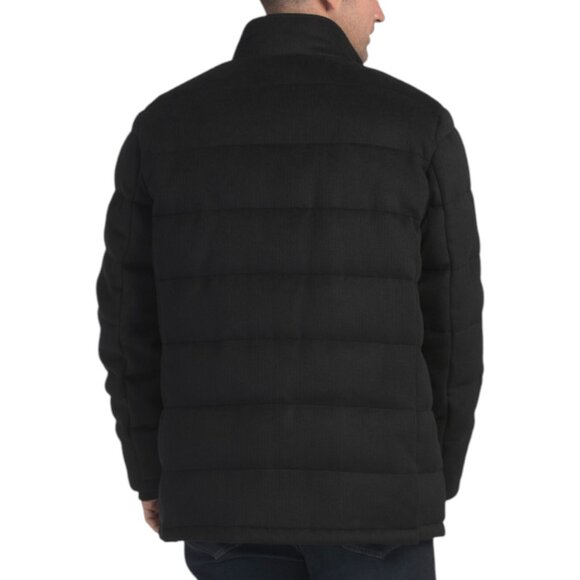 COLE HAAN Wool Blend Textured Padded Jacket - Picture 2 of 3